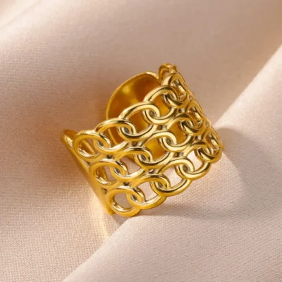 316L Stainless Steel Rings for Women Gold Color Rings Women's Ring Female Male Luxury Quality Jewelry Accessories Free Shipping 3
