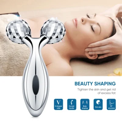 3D Roller Massager Face Massage Y Shape 360 Rotate Thin Face Body Shaping Relaxation Lifting Wrinkle Remover Facial Massage 2
