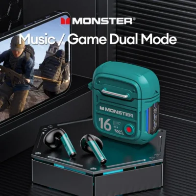 Monster XKT16 Wireless Earphones Bluetooth 5.3 Gaming Headset HiFi Sound HD Call Music Earbud Touch Control Headphones Dual Mode 4