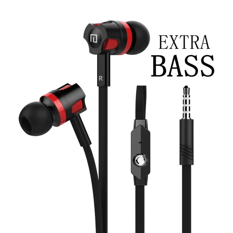 Extra Bass Headphones wired Earphone 3.5mm Earphones With Microphone Noodles Style наушники Sport Headset auriculare for Samsung 1