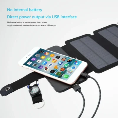 Outdoor Multifunctional Portable Solar Charging Panel Foldable 5V 1A USB Output Device Camping Tool High Power Output 5