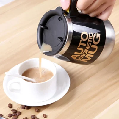 New Automatic Self Stirring Magnetic Mug Stainless Steel Coffee Milk Mixing Cup Creative Blender Smart Mixer Thermal Cups 3