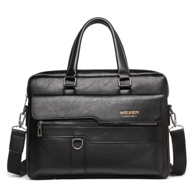 2023 Men Briefcase Bag High Quality Business Famous Brand PU Leather Shoulder Messenger Bags Office Handbag 14 inch Laptop bag 5