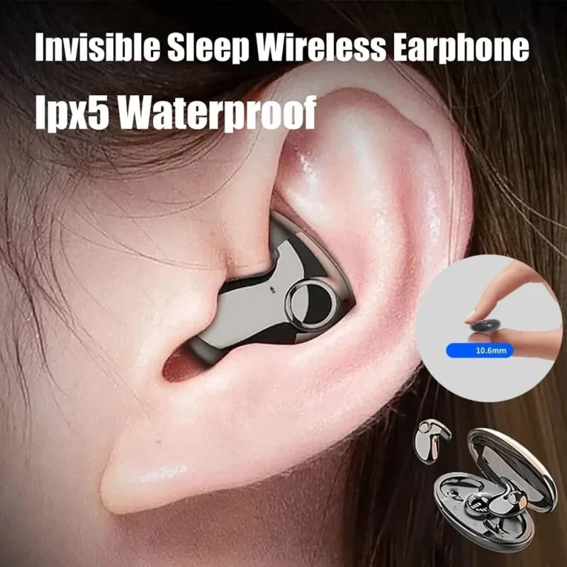Invisible Sleep Wireless Earphone TWS Bluetooth 5.3 Headphones Hidden Earbuds IPX5 Waterproof Noise Reduction Sports Headset 1