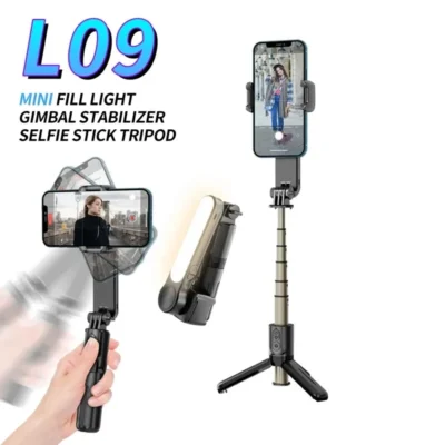Handheld Gimbal Stabilizer Selfie Stick L09 Bluetooth Mobile Phone Holder Adjustable Fill Light Selfie Stand For IPhone/Xiaomi 4