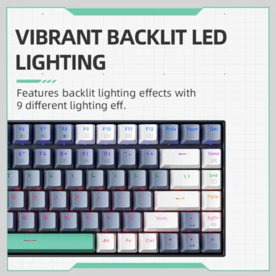 Machenike K500-B84 TKL Wired Mechanical Keyboard 84 Keys LED Backlight Gaming Keyboard PBT Doubleshot Keycaps for PC Laptop 4