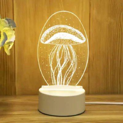 Romantic Love 3D Acrylic Led Lamp for Home Children's Night Light Table Lamp Birthday Party Decor Valentine's Day Bedside Lamp 4
