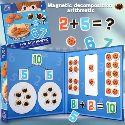 Kids Math Arithmetic Magnetic Digital Decomposition Arithmetic Montessori Games For Baby Early Learning Education Children's Toy 2