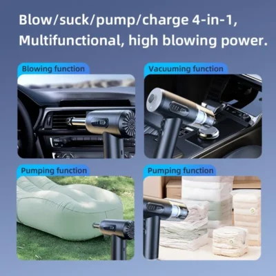 2 in 1 Air Duster Vaccum Cleaner 50000 RPM 3 Gear Strong Suction Wireless Handhled Cordless Cleaner for Car Home Computer 2