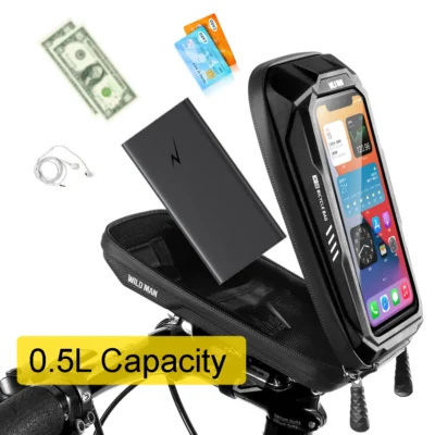 New Bike Phone Holder Bag Case Waterproof Cycling Bike Mount 6.9in Mobile Phone Stand Bag Handlebar MTB Bicycle Accessories 6