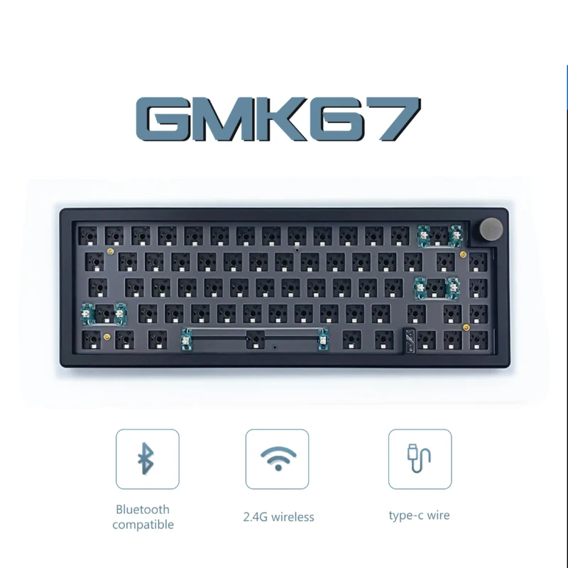 Hot Swappable Mechanical Keyboard Gasket Bluetooth 2.4G RGB Backlit Gasket Structure Keyboard 3 Mode Customized Keyboard 1