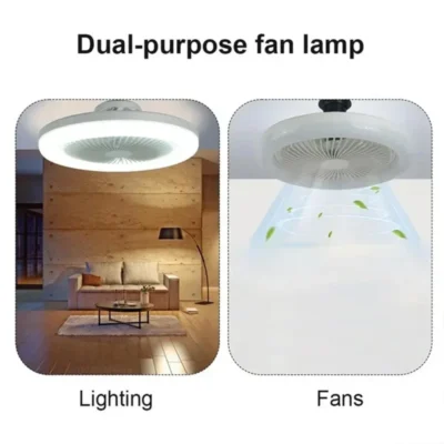 3In1 Ceiling Fan With Lighting Lamp E27 Converter Base With Remote Control For Bedroom Living Home Silent Ac85-265v 2