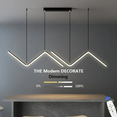 Modern LED Pendant Light Gold/Black Long Line Pendant Light For Restaurant Study Kitchen Office Coffee Home Decoration Luxury 1