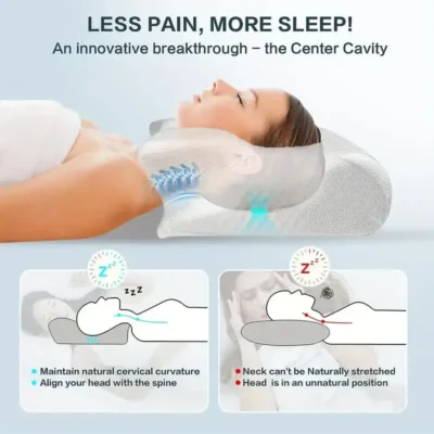 Butterfly Sleep Memory Neck Pillow Slow Rebound Comfortable Memory Foam Sleep Pillow Cervical Orthopedic Neck Massage Bed Pillow 4
