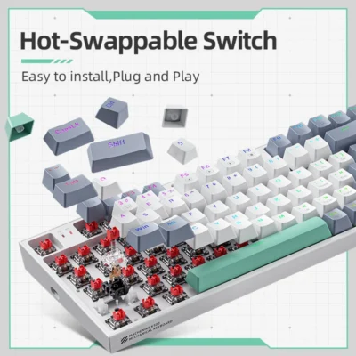 Machenike K500 Mechanical Keyboard Gaming Keyboard Wired Keyboard Hot Swappable 94 Keys RGB Light Mac Windows 2