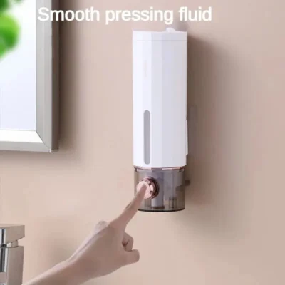 Non-Perforating Soap Dispenser Hand Sanitizer Wall Hanger Press Dispenser Home Hotel Shower Gel Shampoo Box Wall Mount 2
