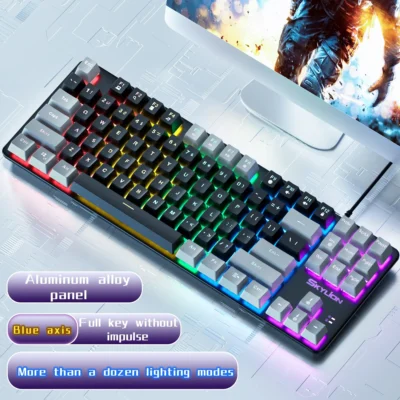 SKYLION H87 Wired Mechanical Keyboard 10 Kinds of Colorful Lighting Gaming and Office For Microsoft Windows and Apple IOS System 3
