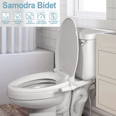 SAMODRA Right/Left Hand Toitet Bidet Sprayer Non-Electric Dual Nozzle Bidet Toilet Seat Hygienic Shower For Bathroom Accessories 6