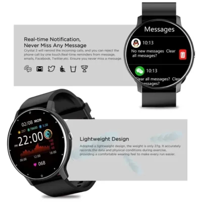 LIGE 2024 New Men Smart Watch Real-time Activity Tracker Heart Rate Monitor Sports Women Smart Watch Men Clock For Android IOS 2