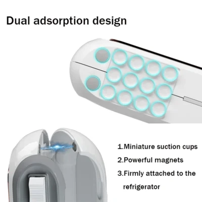 Magnetic Refillable Plastic Wrap Dispenser With Cutter, Tin Aluminum Foil Dispenser Cutter, Film Wrap Dispenser Kitchen Tool 5