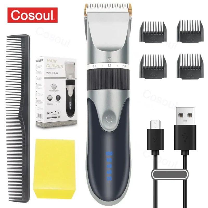 Hair Clipper Electric Barber Hair Trimmers For Men Adults Kids Cordless Rechargeable Hair Cutter Machine Professional 1