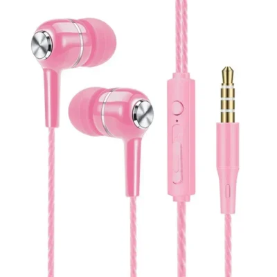 Wired Headphones 3.5mm Sport Earbuds with Bass Phone Earphones Stereo Headset with Mic volume control Music Earphones 6