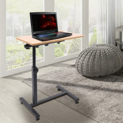 Laptop Desk Adjustable Home Office Laptop Desk Rolling Adjustable 360° Rotation Computer Mobile Stand 1