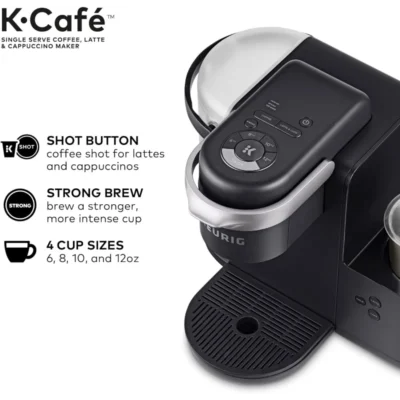 K-Cafe Single Serve K-Cup Coffee, Latte and Cappuccino Maker, Dark Charcoal 5