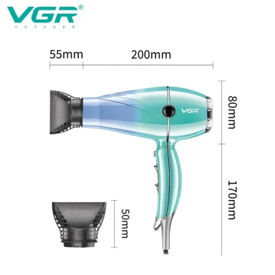 VGR Hair Dryer Professional Hair Dryer 2400W High Power Overheating Protection Strong Wind Drying Hair Care Styling Tool V-452 2