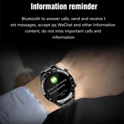 LIGE 2024 Smart Watch Men Full Circle Touch Screen Bluetooth Call Men Smartwatch Waterproof Sport Activity Fitness Watch+Box 6