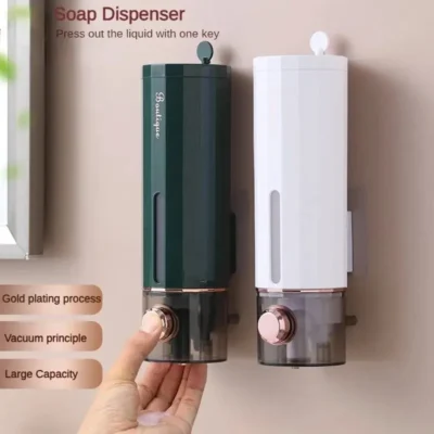 Non-Perforating Soap Dispenser Hand Sanitizer Wall Hanger Press Dispenser Home Hotel Shower Gel Shampoo Box Wall Mount 1