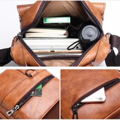 Men's Business Briefcase Vintage Shoulder Bag 6