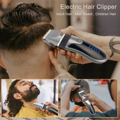 Hair Clipper Electric Barber Hair Trimmers For Men Adults Kids Cordless Rechargeable Hair Cutter Machine Professional 3