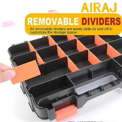 AIRAJ Small Parts Organizer, 34-Compartments Double Side Parts Organizer with Removable Dividers for Hardware 4