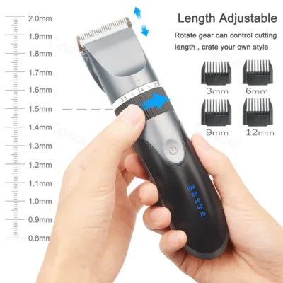 Hair Clipper Electric Barber Hair Trimmers For Men Adults Kids Cordless Rechargeable Hair Cutter Machine Professional 4