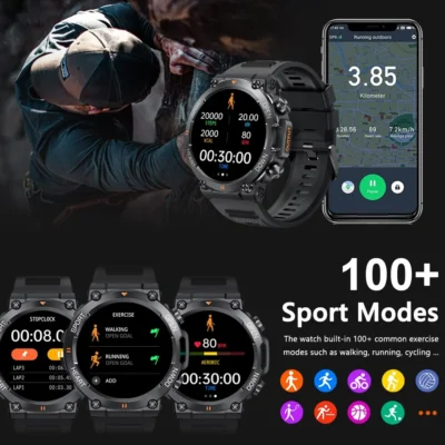MELANDA 1.39 Inch HD Bluetooth Call Smart Watch Men Sports Fitness Tracker Heart Monitor 400mAh Smartwatch For Android IOS K56 4