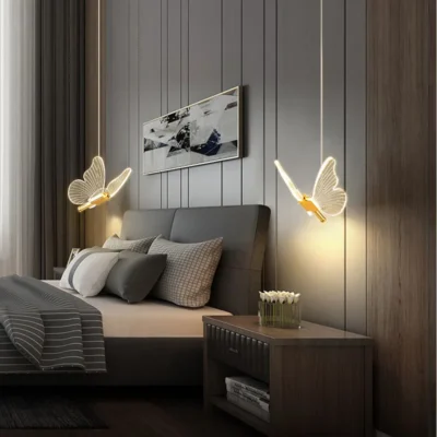 Lustre LED Pendant Light Fixture Butterfly Hanging Lamps For Ceiling Kitchen Bedside Living Room Decor Nordic Pendant Lamp 5