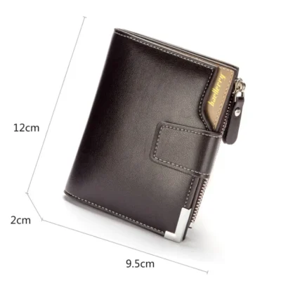Baellerry Short Luxury Men Wallets Zipper Coin Pocket Card Holder Male Wallet Clutch Photo Holder Brand Man Purses Wallet 2