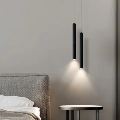 Modern Nordic Led Pendant Lamp Double head Pendant Light Dining Room 2m Hanging Lamp Pipe Decora Cylinder Pipe Line chandelier 4