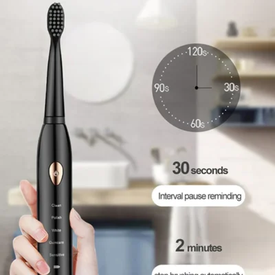 Ultrasonic Sonic Electric Toothbrush For Adult Rechargeable Tooth Brushes Washable Electronic Whitening Teeth Brush Timer Brush 2