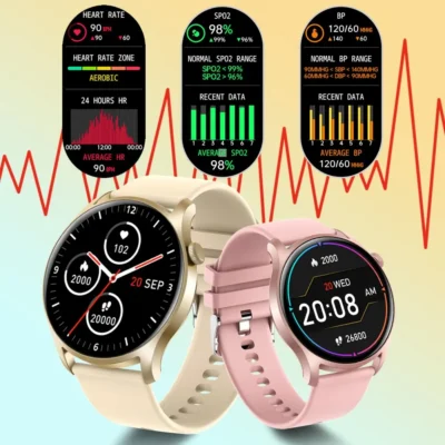 SENBONO Women Smart Watch Full Touch Screen Sports Fitness Tracker IP67 Waterproof Women Smartwatch Men for Android IOS 2