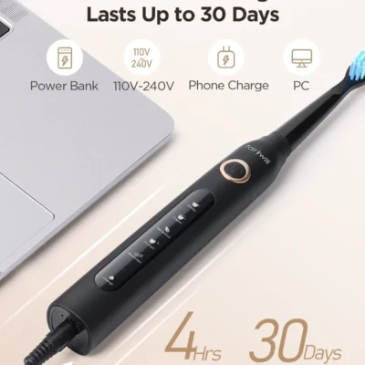 Fairywill Electric Sonic Toothbrush USB Charge FW-507 Rechargeable Waterproof Electronic Tooth Brushes Replacement Heads Adult 3
