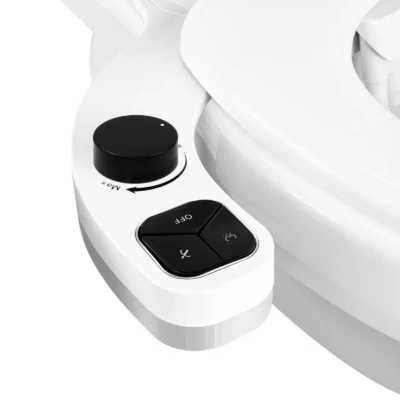 SAMODRA Black Button Bidet - Non-Electric Self Cleaning Bidet Water Sprayer Toilet Seat 5