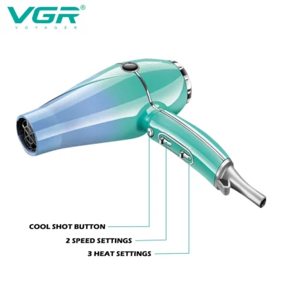 VGR Hair Dryer Professional Hair Dryer 2400W High Power Overheating Protection Strong Wind Drying Hair Care Styling Tool V-452 4