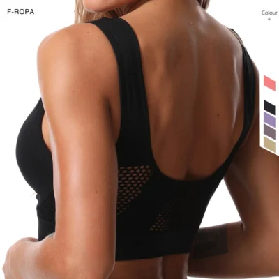 Seamless Mesh Women Sports Bras Fitness Gym Running Underwear Shockproof Bra Wireless 6XL Plus Size Crop Top Breathable Yoga Bra 2