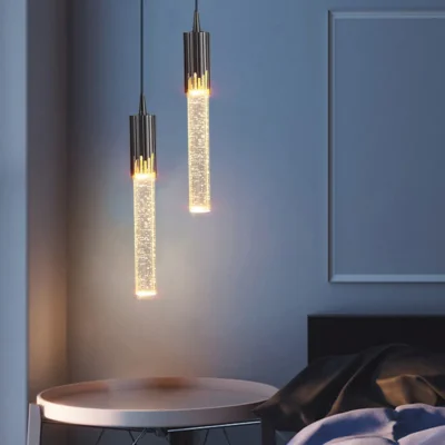 Modern Luxury Crystal Pendant Lamps Home Decor Bedside Hanging Light For Living Room Kictchen Bedroom Ceiling Chandelier Lights 6
