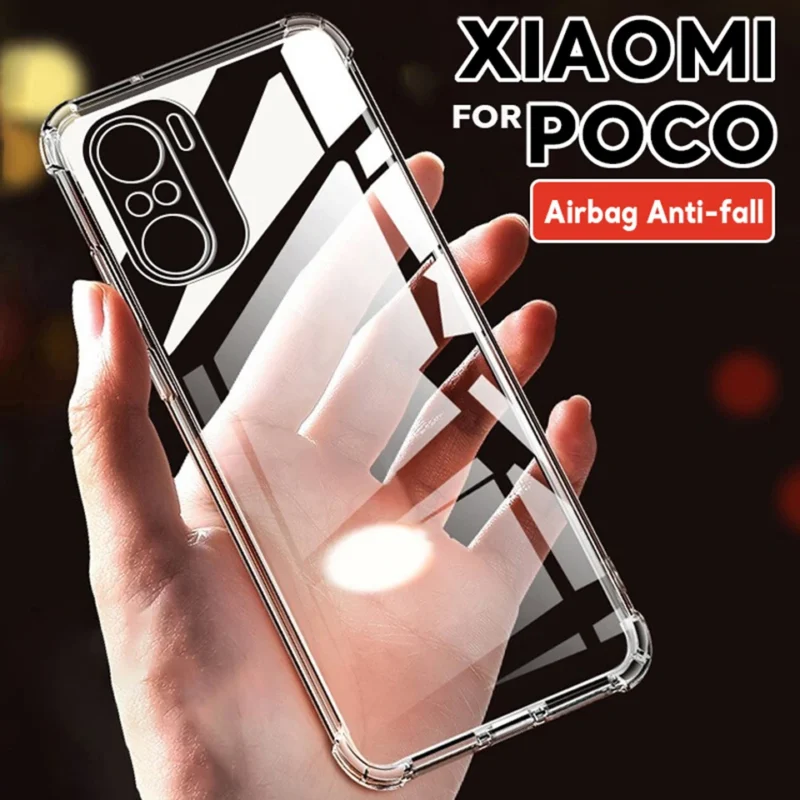 Luxury Shockproof Silicone Clear Phone Case For Xiaomi Poco X3 Pro X4 NFC X5 F3 F4 GT M5 M4 Pro 4G 5G Protection Case Back Cover 1