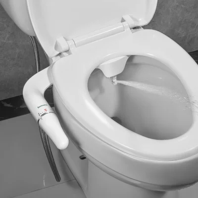 SAMODRA Toilet Bidet Ultra-Slim Bidet Toilet Seat Attachment With Brass Inlet Adjustable Water Pressure Bathroom Hygienic Shower 2