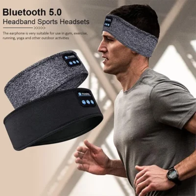 Fone Bluetooth Earphones Sports Sleeping Headband Elastic Wireless Headphones Music Eye Mask Wireless Bluetooth Headset Headband 4