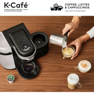 K-Cafe Single Serve K-Cup Coffee, Latte and Cappuccino Maker, Dark Charcoal 3